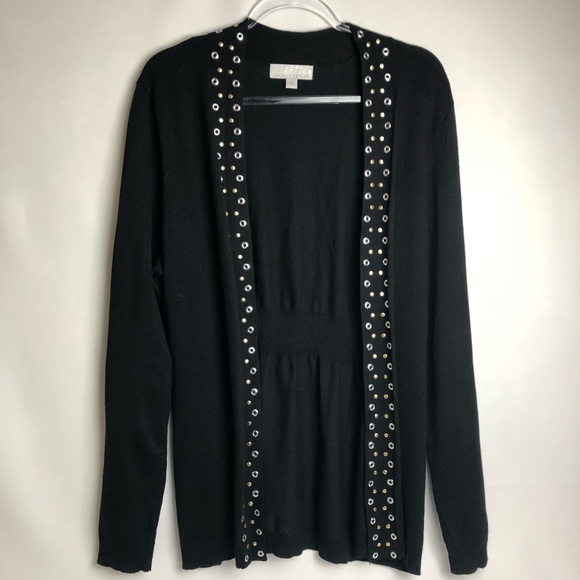 Carolyn Taylor Sweaters - Carolyn Taylor open front black cardigan